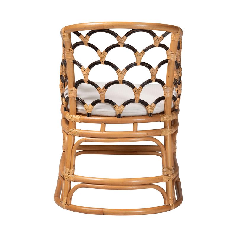 bali & pari Veneto Natural Rattan Dining Chair with Scalloped Back image number 3