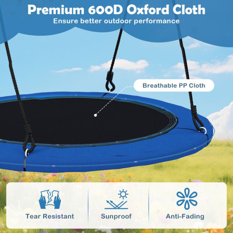 Hivvago Saucer Tree Swing Round with Lights for Kids and Adults