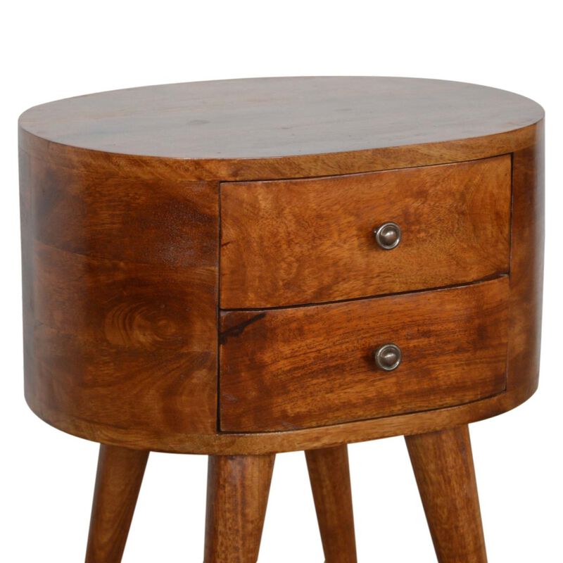 Chestnut Rounded Nightstand