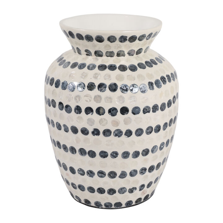 12x9" Capiz Dots Vase