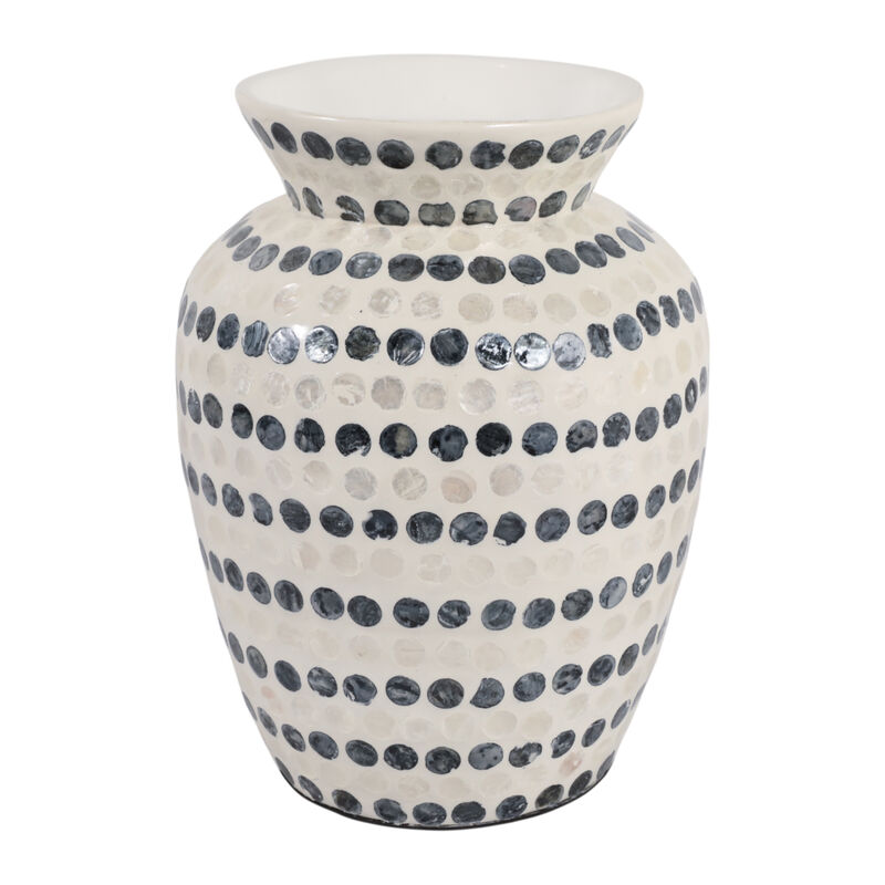 12x9" Capiz Dots Vase image number 0