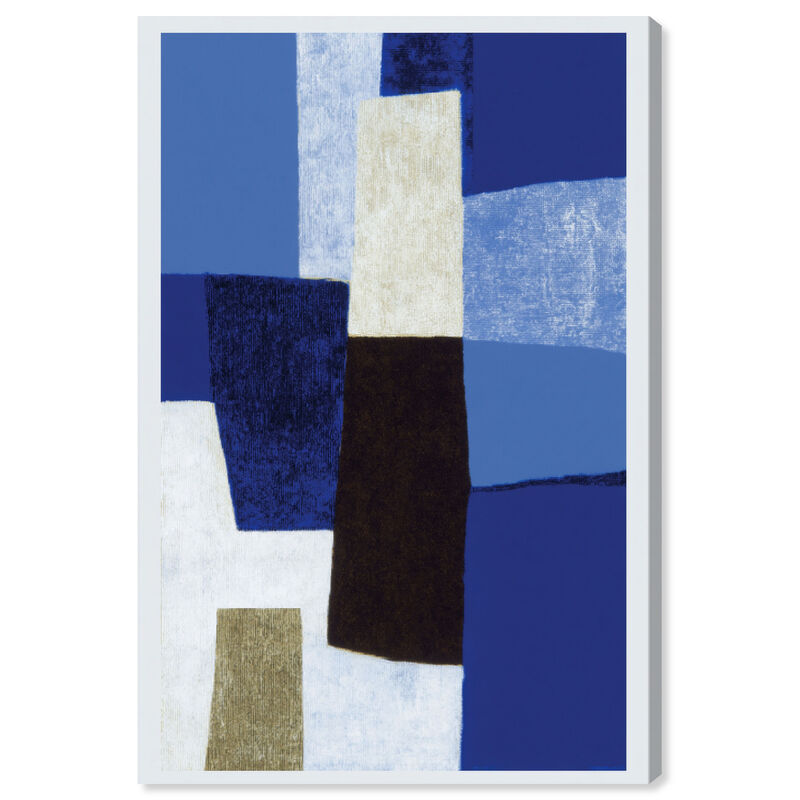 Cerulean Columns Abstract Canvas Print by Art Remedy image number 0