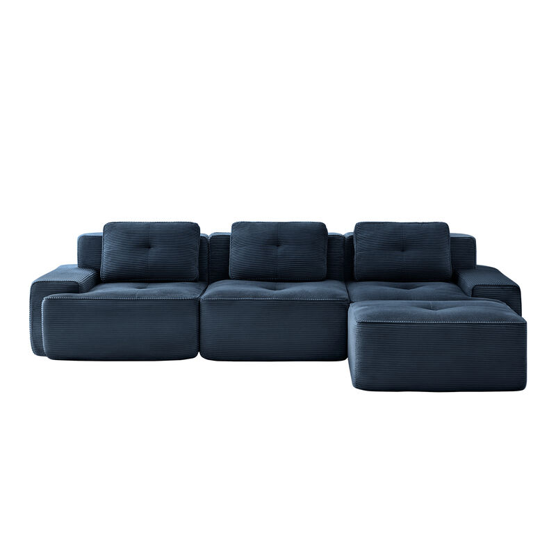 Jonvar 117" Modern L-Shaped Modular Sectional image number 0