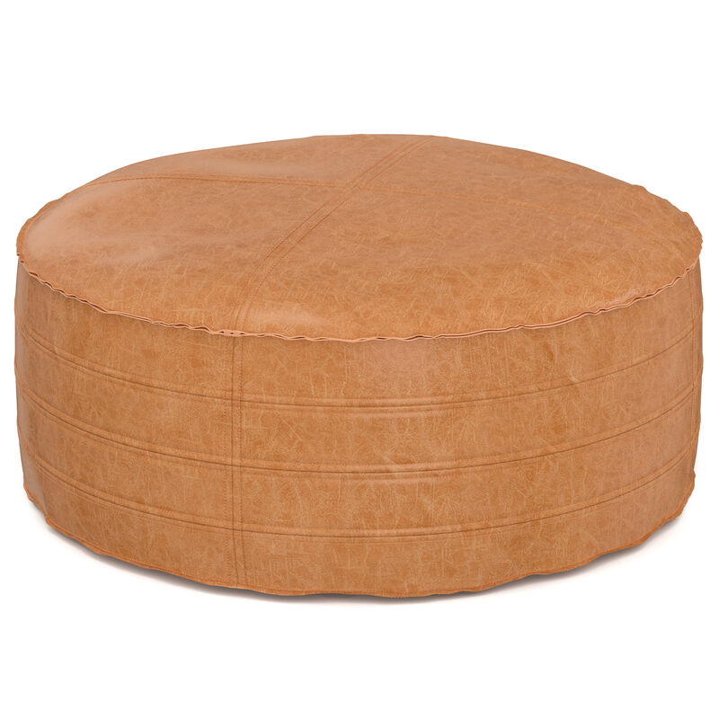 Simpli Home Brody Round Coffee Table Pouf image number 0