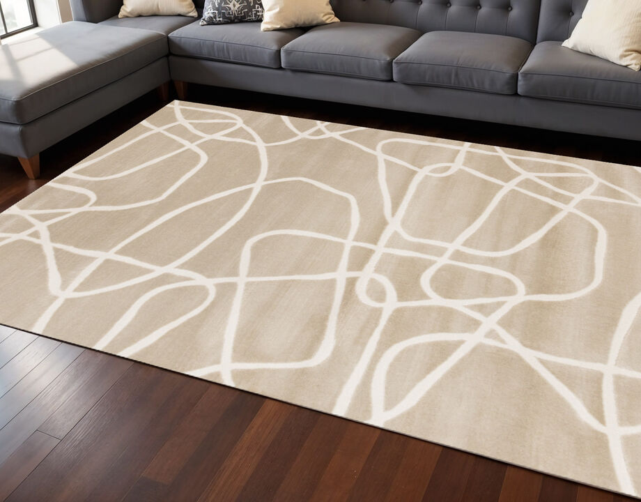 HomeRoots Abstract Area Rug