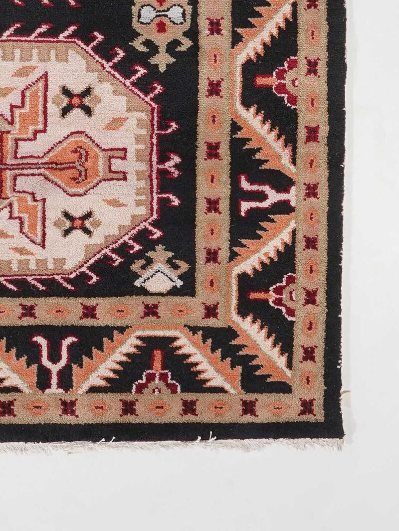 RUGSOTIC CARPETS HAND KNOTTED WOOL & SILK ECO-FRIENDLY ORIENTAL AREA RUGS  - Rectangle Shape, Classic Oriental Traditional , Low Pile Handmade Area Rugs (AF0109) image number 4