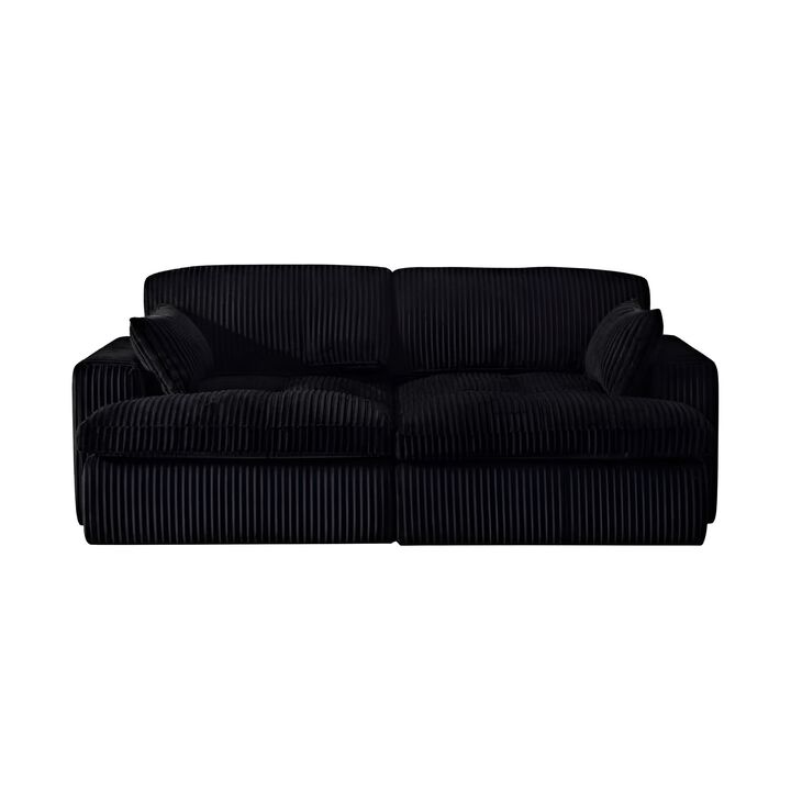 Oversized Double Chaise Lounge Loveseat with Deep Seat and Plush Upholstery
