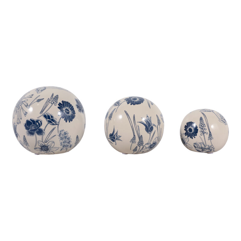 S/3 4/5/6" Floral Orbs image number 2