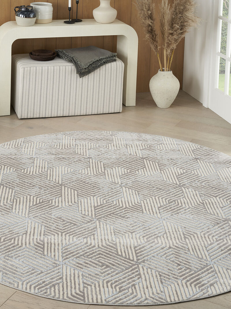 Grafix GRF39 Gray 8'6" x 12' Rug