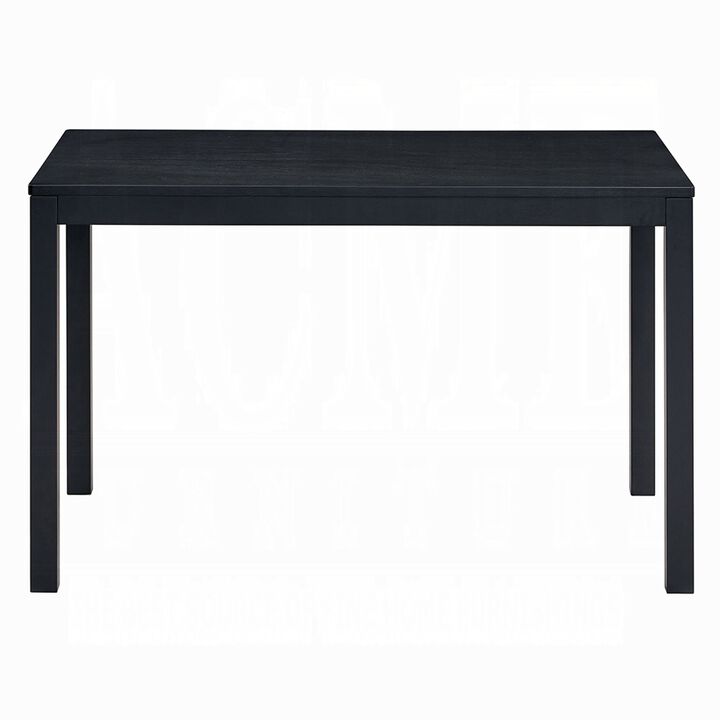Frey Dining Table, 47 Inch Rectangular Top, Scandinavian Black Wood