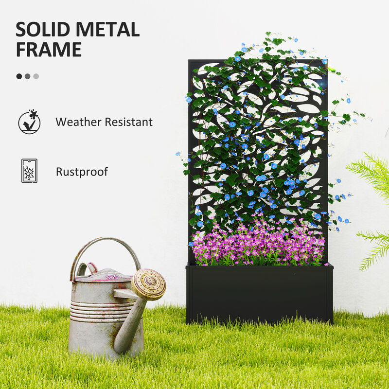 Hivvago Wall-Mountable Garden Planter with Trellis image number 5
