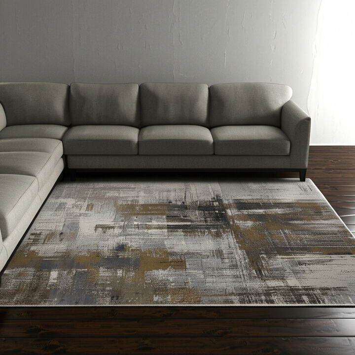 HomeRoots Abstract Area Rug