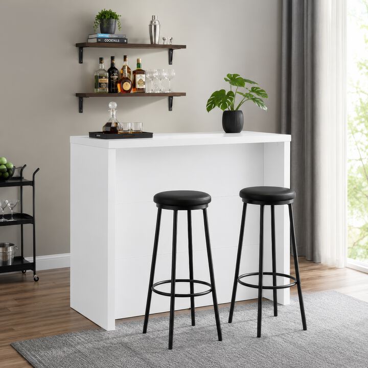Anga Home Bar, 6 Shelves, 12 Bottle Holder, Stemware