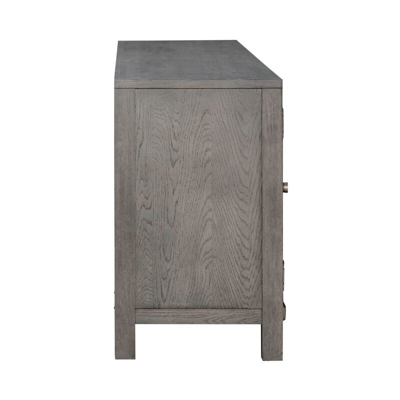 Liberty Furniture Heated LED Fireplace TV Consoles 78 Inch - Dusty Charcoal with Heavy Distressing image number 6