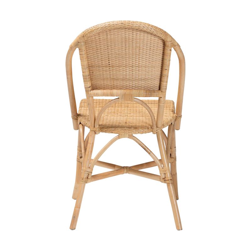 bali & pari Jaylyn Bohemian Natural Rattan Dining Chair