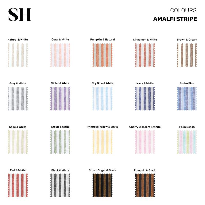 Linen Dinner Napkins - Amalfi Stripe image number 5