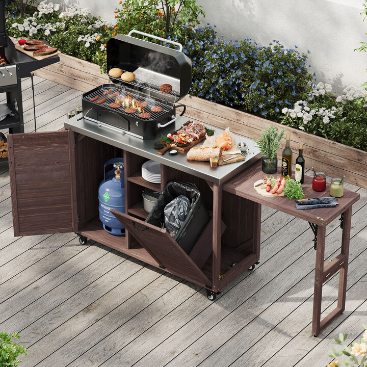 Large Outdoor Kitchen Island