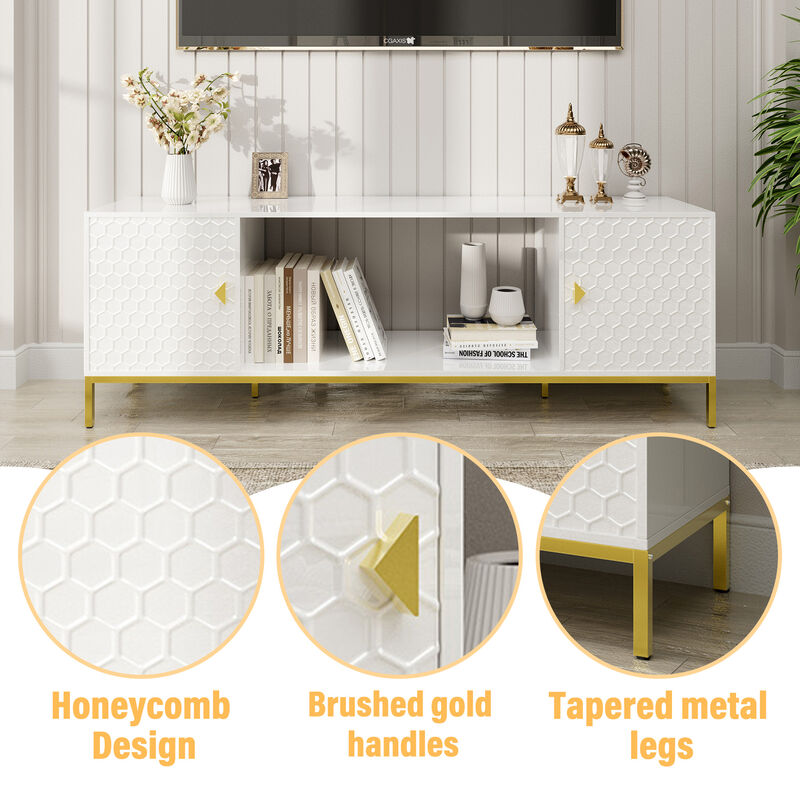 TATEUS Heavy Duty TV Stand image number 6