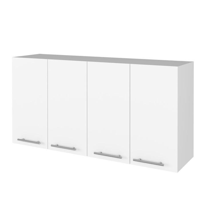 Stockton Rectangle Four Swing Doors Wall Cabinet White