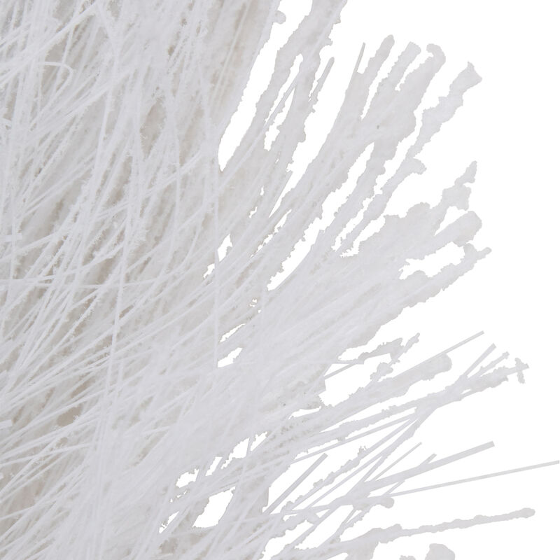 6' x 10" White Flocked Artificial Christmas Garland with Pine Cones  Unlit image number 3