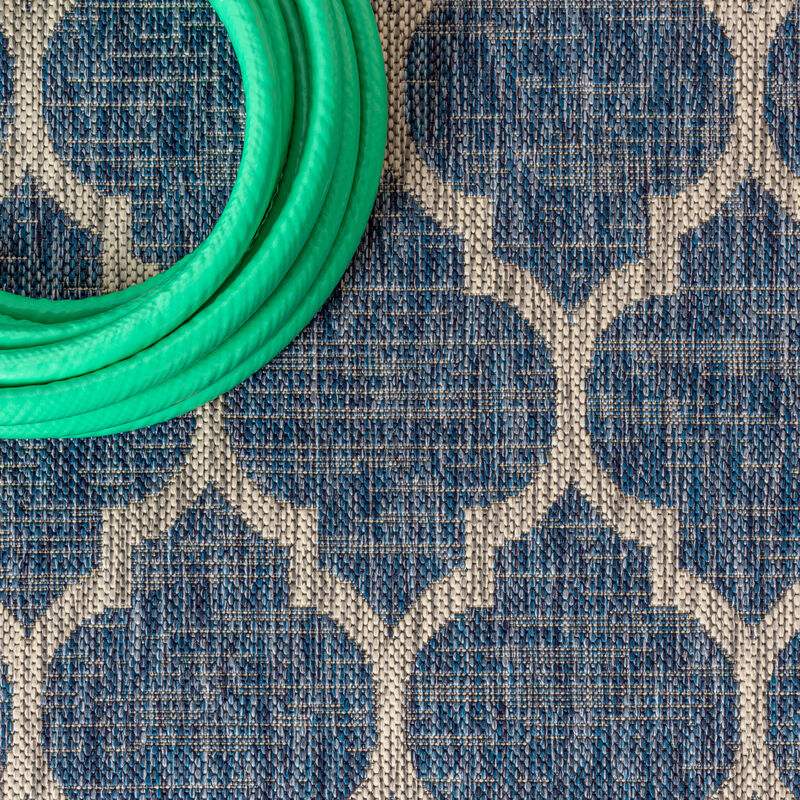 Trebol Moroccan Trellis Textured Weave Area Rug