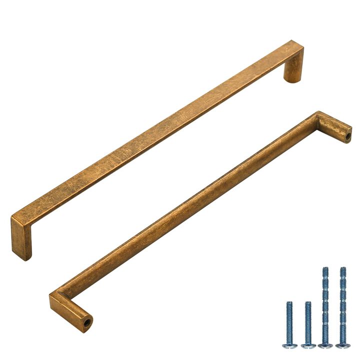KNOKLOCK 10 Pack 8-13/16 Inch(224mm) Kitchen Cabinet Handles Antique Brass Cabinet Pulls Kitchen Cabinet Hardware Drawer Pulls f