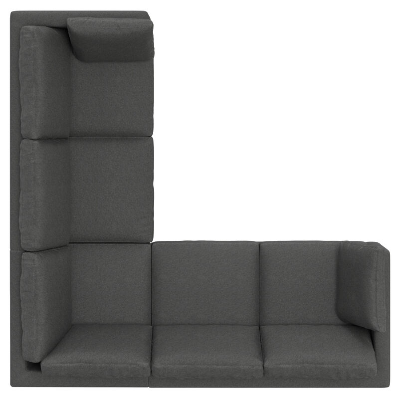 Ava Corner Sectional in Tightly Woven Performance Fabric