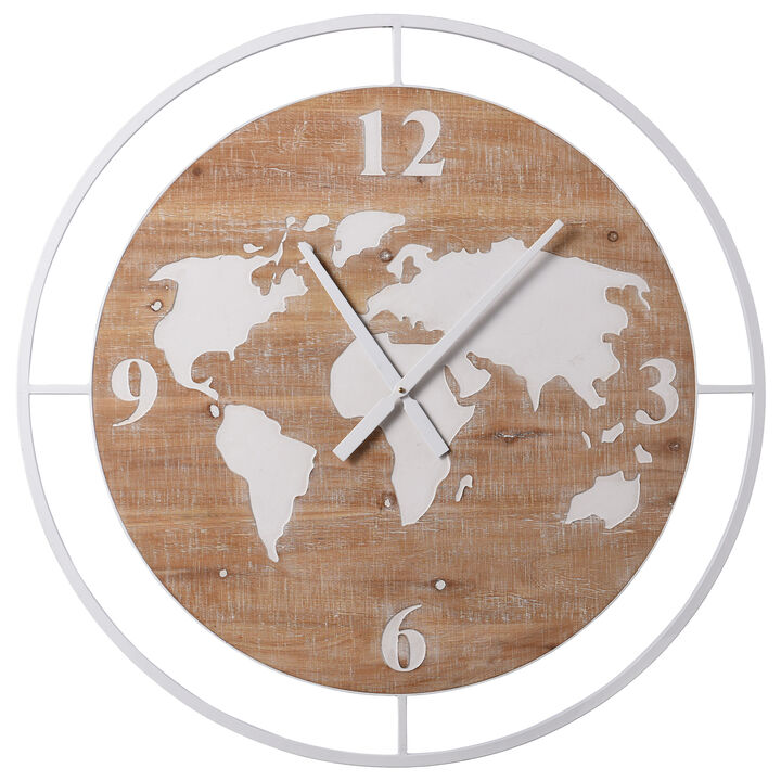 World Wood Wall Clock