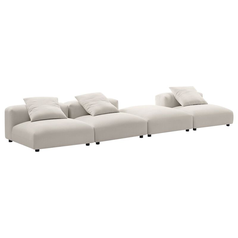 Solace 4-Piece Modular Upholstered Fabric Sectional Sofa image number 0