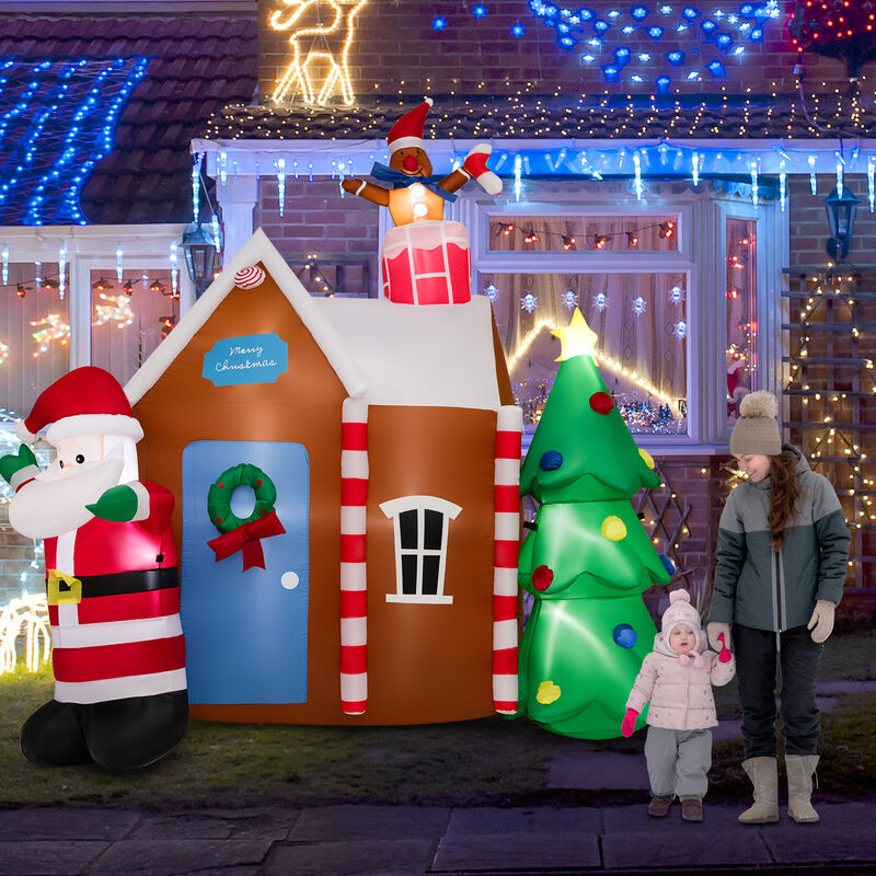 7 Feet Christmas Inflatable Ginger House