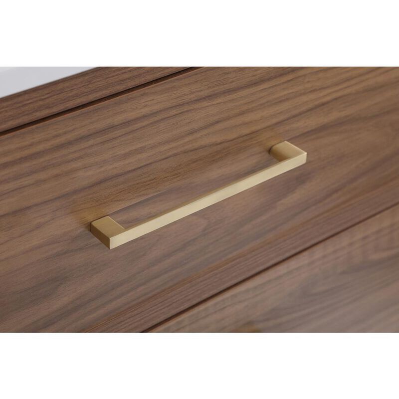 Elegant Kitchen and Bath 30 inch bathroom vanity in Walnut Brown