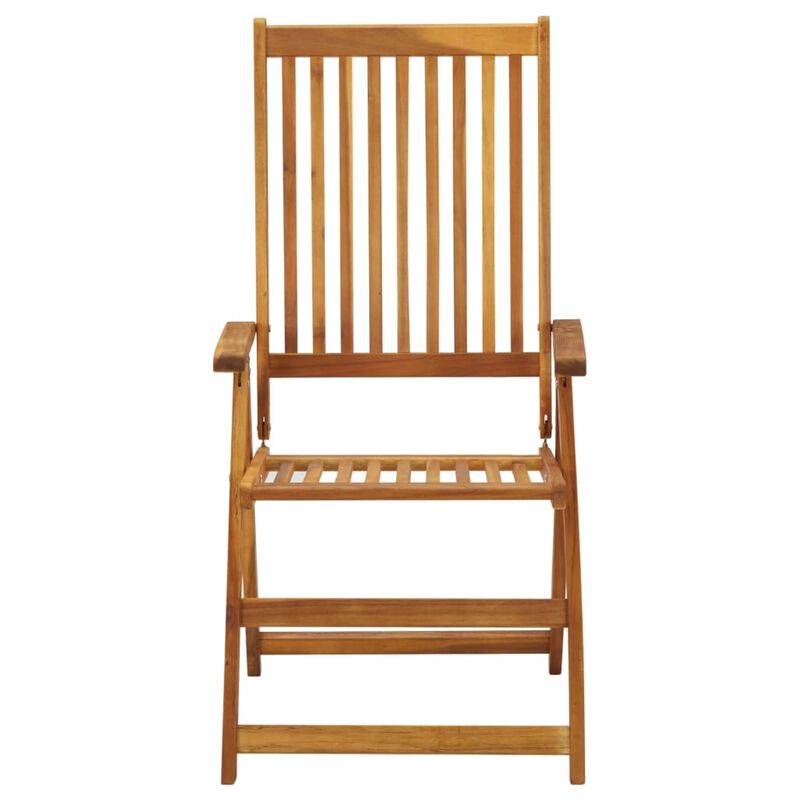 vidaXL Garden Reclining Chairs 3 pcs Solid Acacia Wood