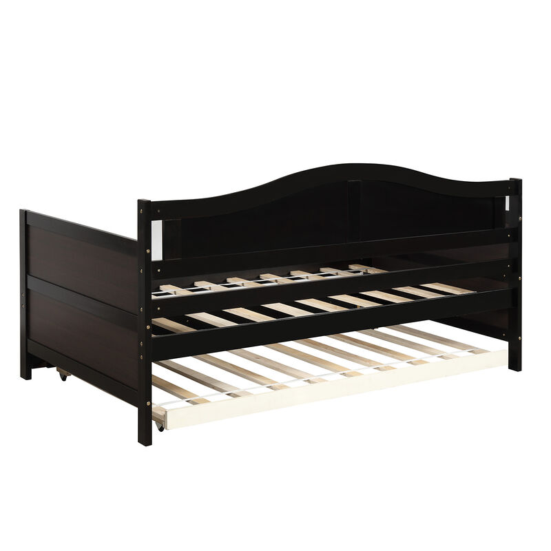 Merax Wooden Daybed with Trundle Bed image number 5