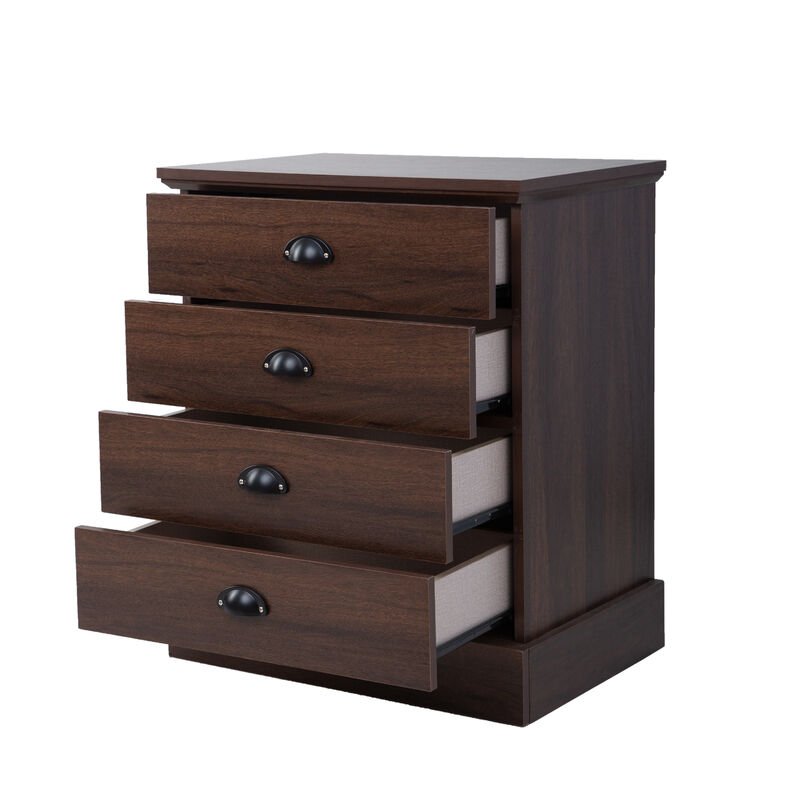 4-Drawer Wood Nightstand