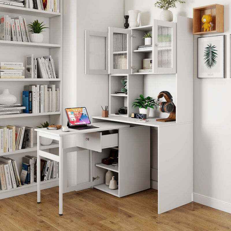 Tofrop Computer Desk with  Bookshelf image number 1