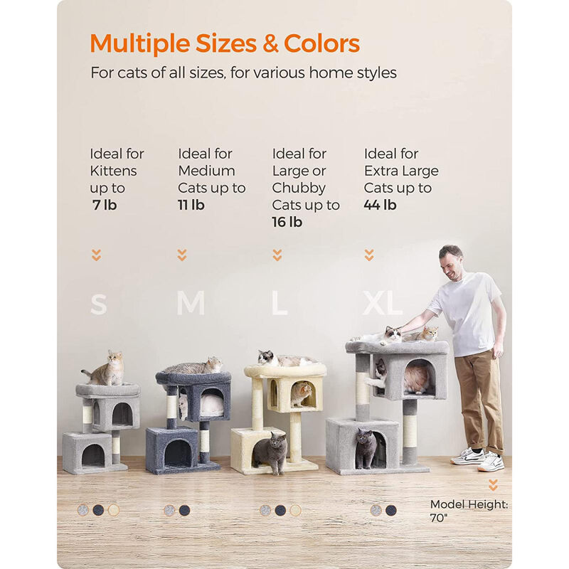 26.4-Inch Cat Tree &ndash; Compact and Cozy Design