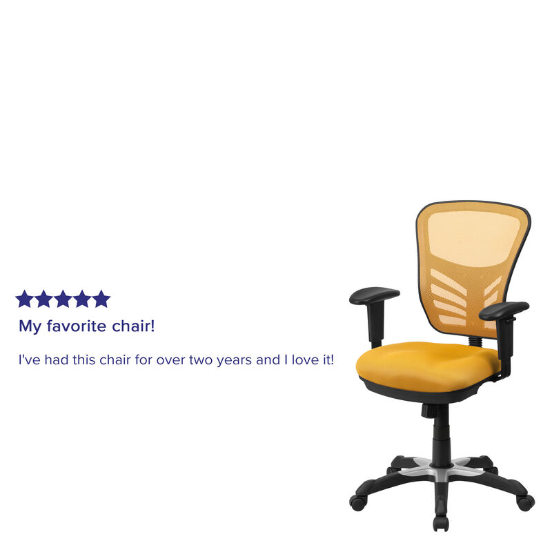 Nicholas Mid-Back Dark Gray Mesh Multifunction Executive Swivel Ergonomic Office Chair with Adjustable Arms image number 2