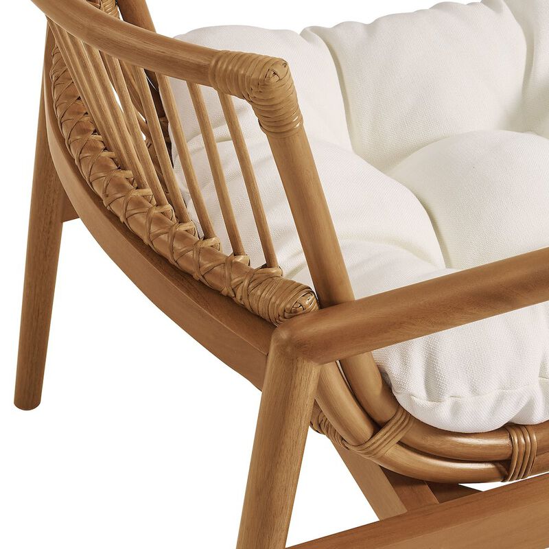 Tula Wood Rattan Lounge Chair image number 6