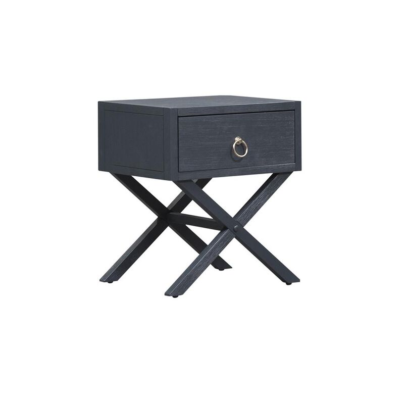 Liberty Furniture East End 1 Drawer Accent Table in Wirebrushed Denim image number 0