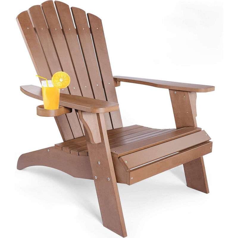 Polystyrene Adirondack Chair - Brown image number 1