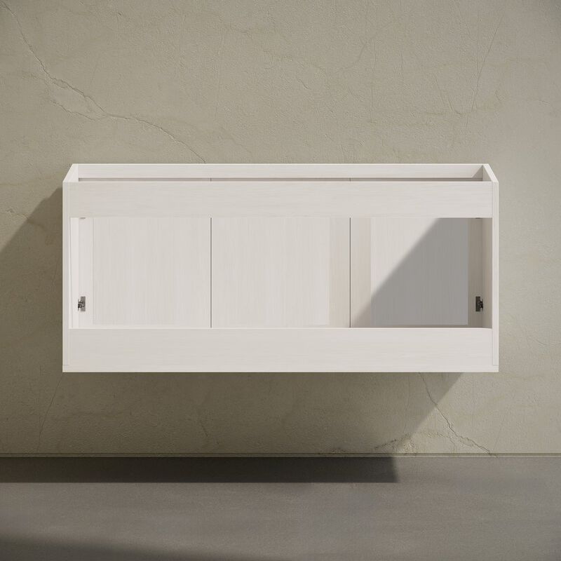 Classe 48" Wall-Mounted Bathroom Vanity in White Oak without Sink Top image number 4