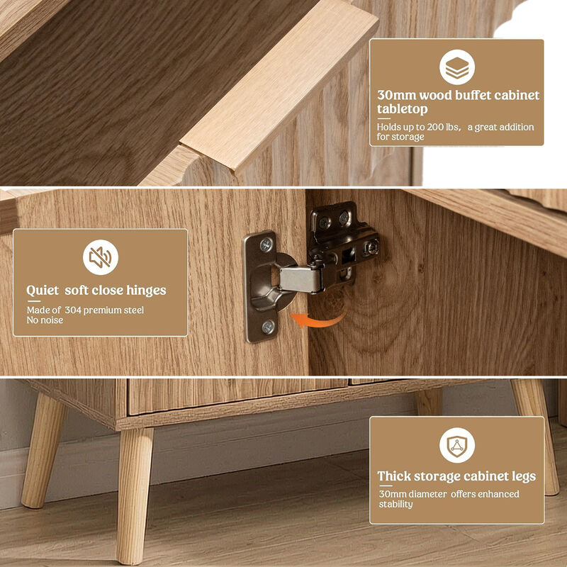 Lewurn Adjustable Shelves Storage Cabinet image number 4