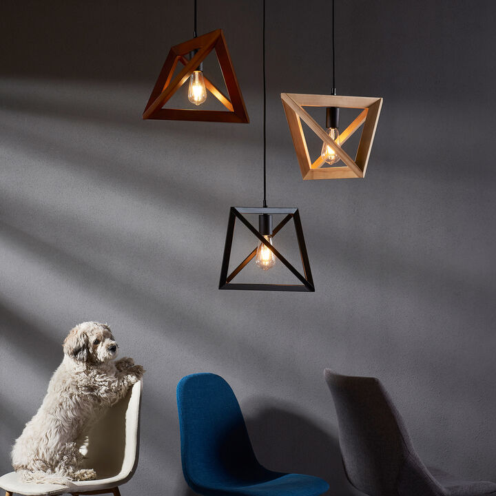 Armonia Geometric Pendant Lamp, Black
