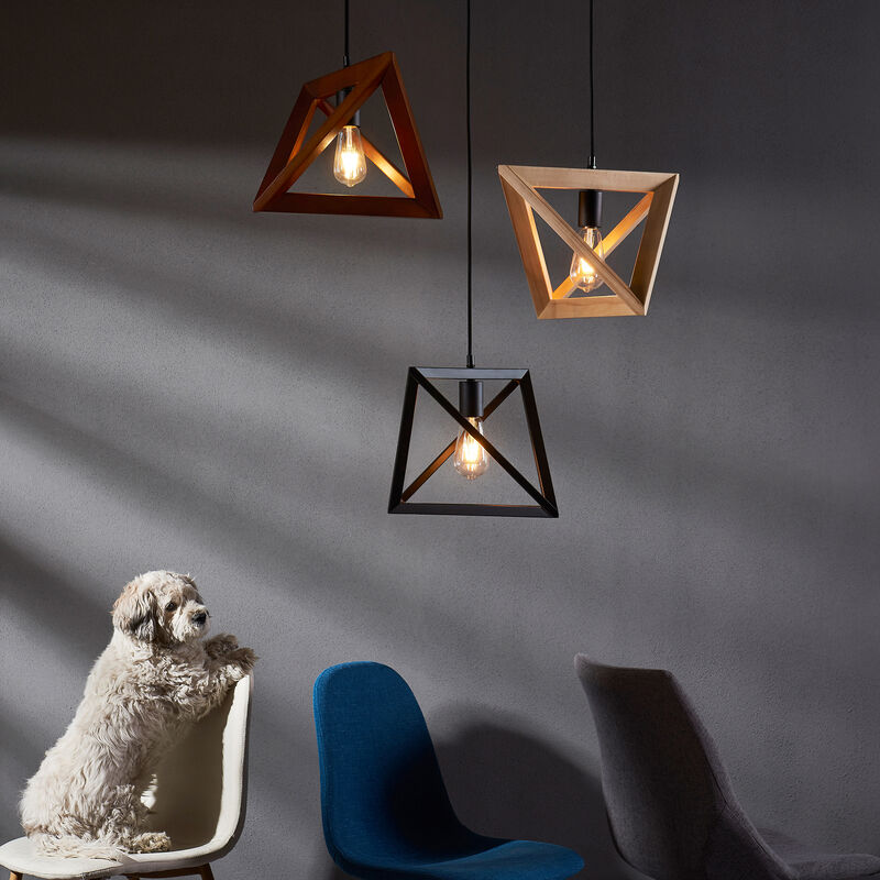 Armonia Geometric Pendant Lamp, Black image number 1