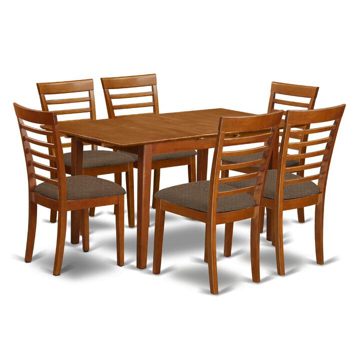 7 Pc Table and chair set - Table and 6 Kitchen Dining Chairs