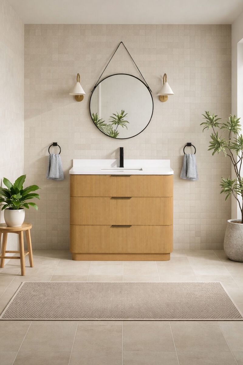 Calamigo 42" Bathroom Vanity Oak image number 3