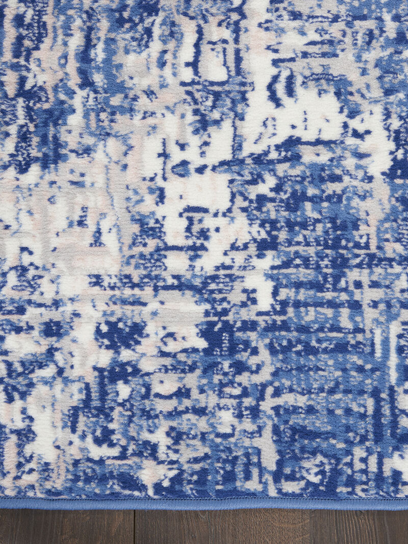 Whimsicle WHS08 Blue/Ivory 5' x 7' Rug