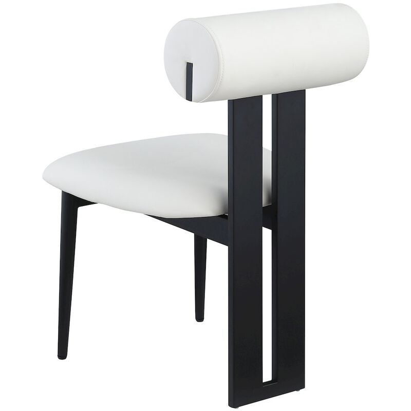 Meridian Furniture Dario Cream Vegan Leather Dining Chair, Set of 2