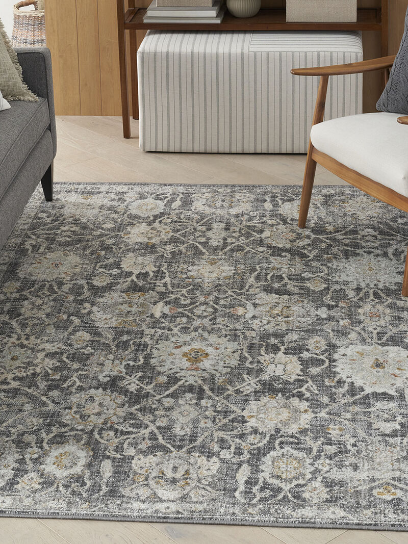 Oushak Home OUS01 Charcoal 6' x 9' Rug