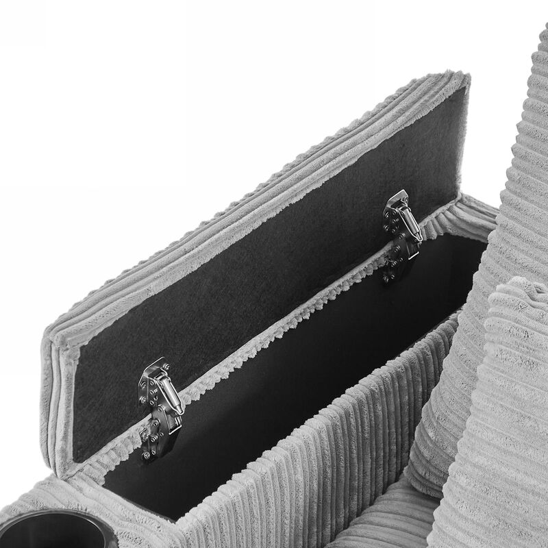 Merax Modern Style Single Sofa Couch with A Movable Ottoman